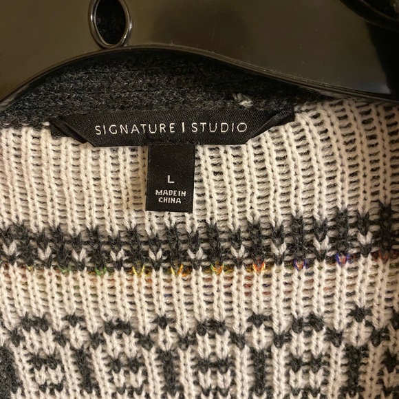 Vintage ladies open cardigan with pockets, size L by Signature Studio - Picture 4 of 17